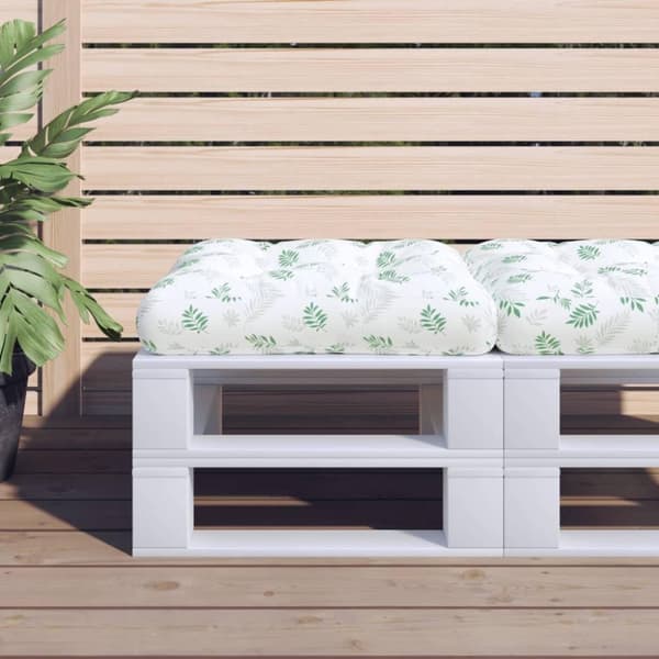 vidaXL pallehynde 58x58x10 cm oxfordstof bladmønster