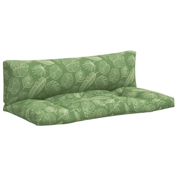 vidaXL Dynor till pallsoffa 2 st bladmönster Oxford-tyg