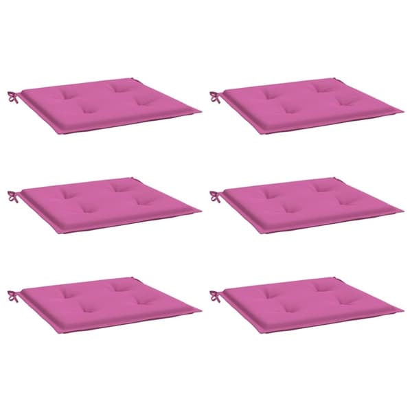 vidaXL Stolsdynor 6 st rosa 40x40x3 cm tyg