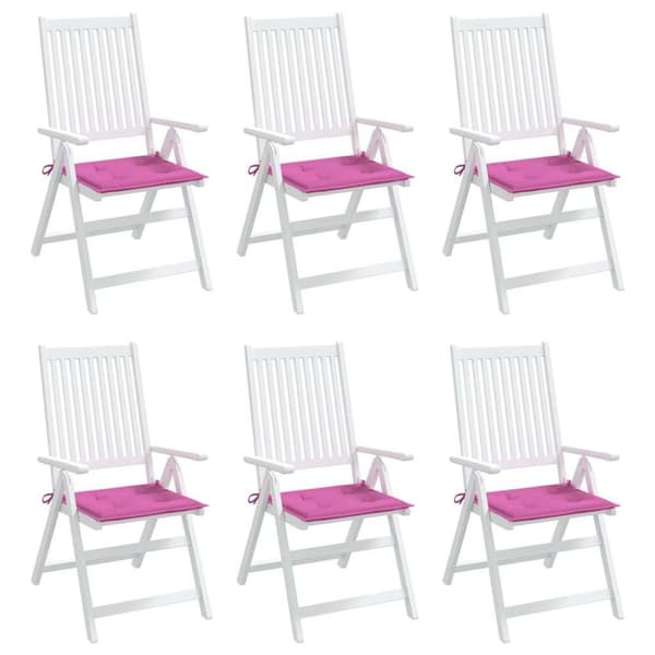 vidaXL Stolsdynor 6 st rosa 40x40x3 cm tyg