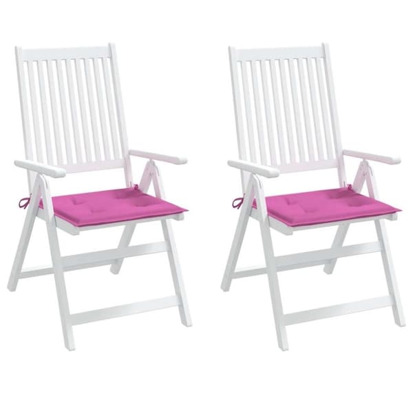 vidaXL Stolsdynor 2 st rosa 40x40x3 cm tyg
