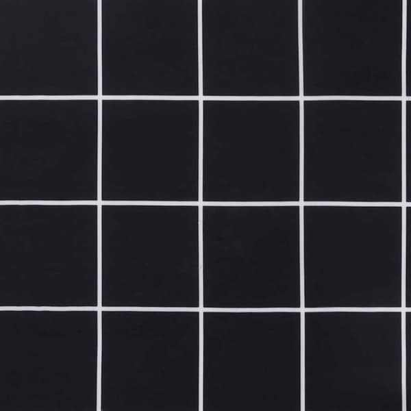 vidaXL Bänkdyna för trädgården svartrutig 200x50x3 cm tyg