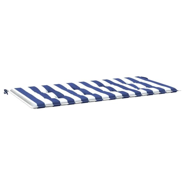 vidaXL Bänkdyna blå&vit randig 120x50x3 cm oxfordtyg