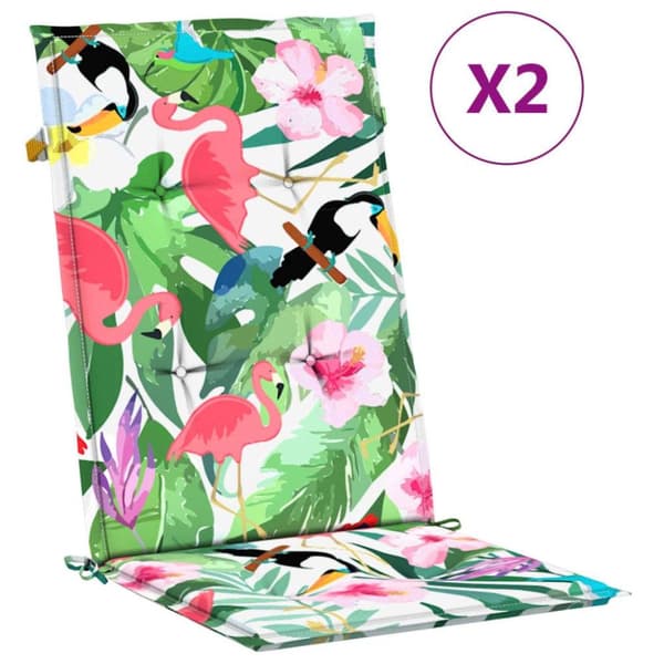 vidaXL Stolsdynor 2 st flerfärgad 120x50x3 cm tyg
