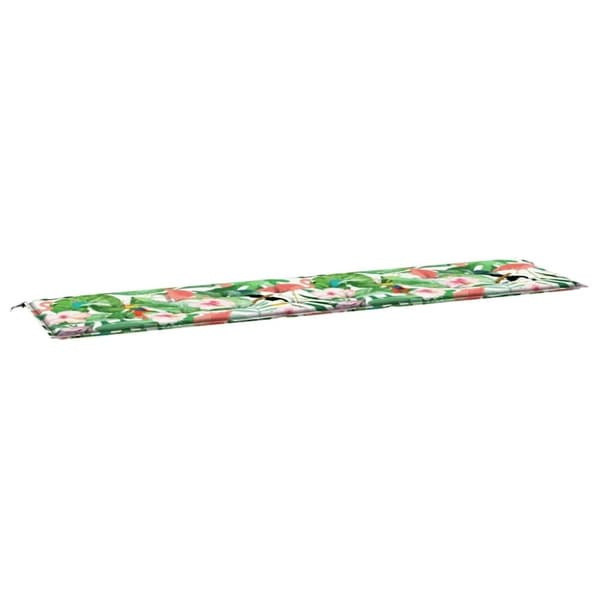 vidaXL Bänkdyna för trädgården flerfärgad 200x50x3 cm tyg