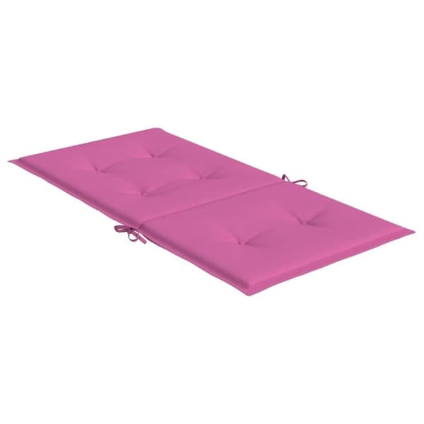 vidaXL Stolsdynor för stolar med låg rygg 4 st rosa tyg