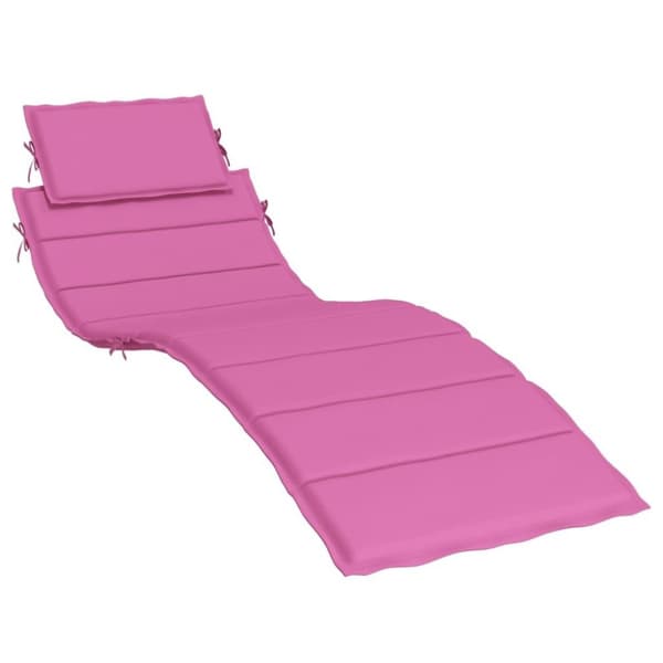 vidaXL Solsängsdyna rosa oxfordtyg