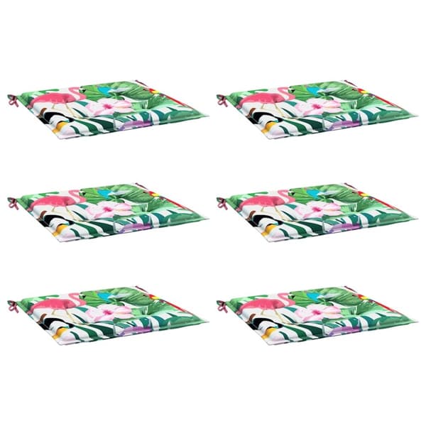 vidaXL hynder til havestol 6 stk. 40x40x3 cm stof flerfarvet