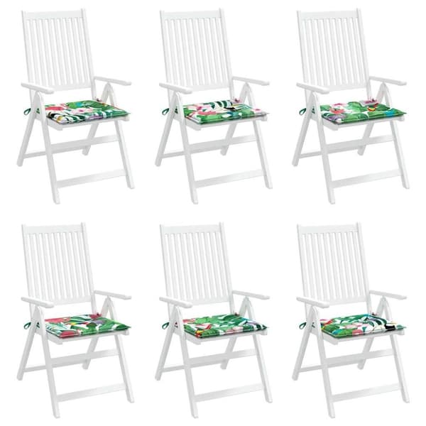 vidaXL hynder til havestol 6 stk. 40x40x3 cm stof flerfarvet
