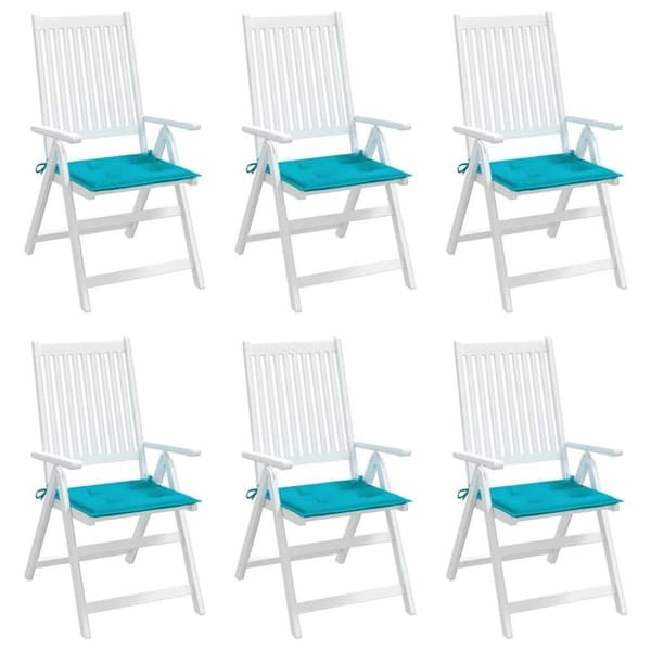 vidaXL hynder til havestol 6 stk. 40x40x3 cm stof turkis