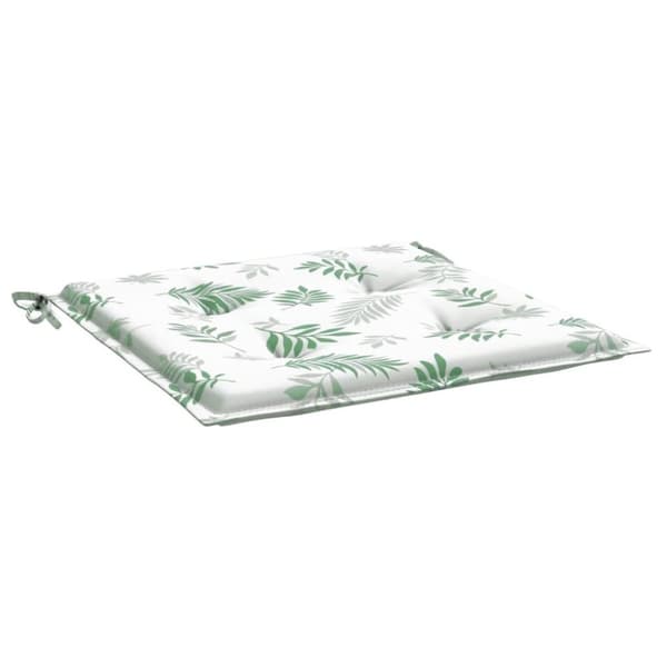 vidaXL hynder til havestol 6 stk. 50x50x3 cm stof bladmønster