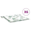 Miniatyrbillede 1 af 8: vidaXL hynder til havestol 6 stk. 50x50x3 cm stof bladmønster