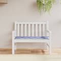 Miniatyrbillede 2 af 8: vidaXL hynde til havebænk 100x50x3 cm striber oxfordstof blå og hvid