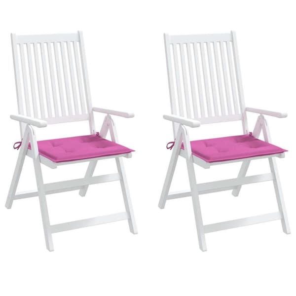 vidaXL hynder til havestol 2 stk. 50x50x3 cm stof pink