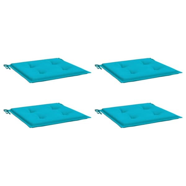 vidaXL hynder til havestol 4 stk. 50x50x3 cm stof turkis