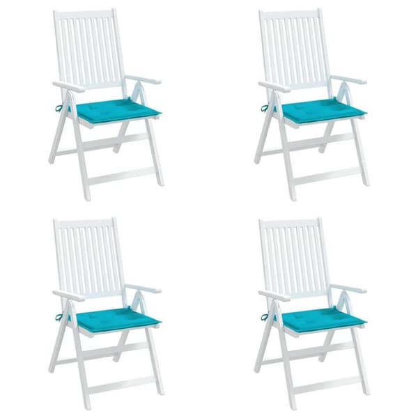 vidaXL hynder til havestol 4 stk. 50x50x3 cm stof turkis