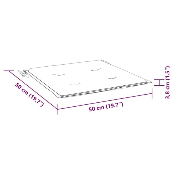 vidaXL hynder til havestol 4 stk. 50x50x3 cm stof turkis