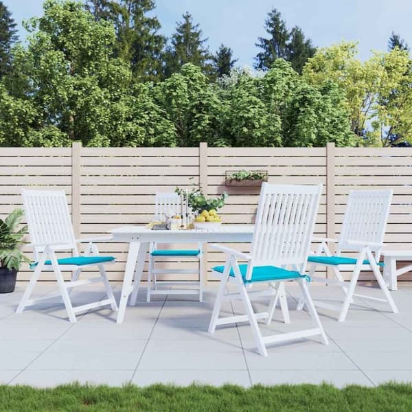 vidaXL hynder til havestol 4 stk. 50x50x3 cm stof turkis