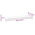 Miniatyrbillede 8 af 8: vidaXL hynde til havebænk 200x50x3 cm oxfordstof ternet sort