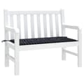 Miniatyrbillede 4 af 8: vidaXL hynde til havebænk 120x50x3 cm oxfordstof ternet sort