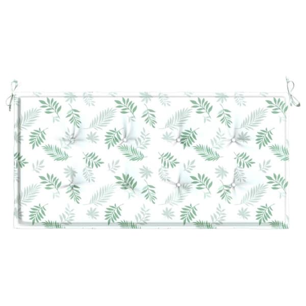 vidaXL hynde til havebænk 120x50x3 cm oxfordstof bladmønster