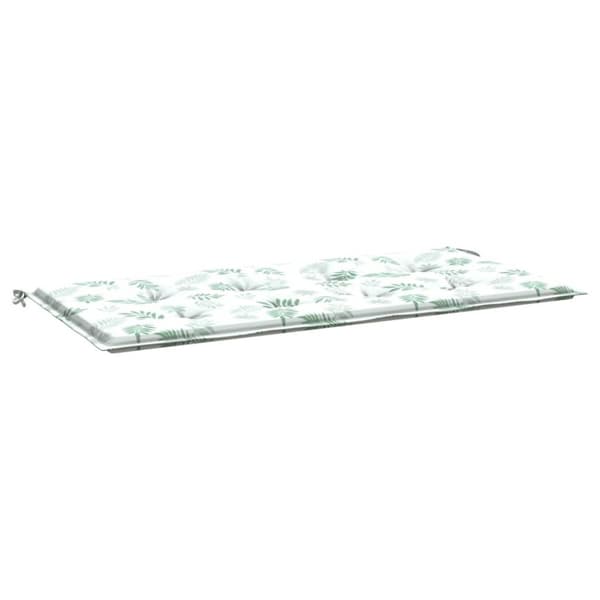 vidaXL hynde til havebænk 120x50x3 cm oxfordstof bladmønster
