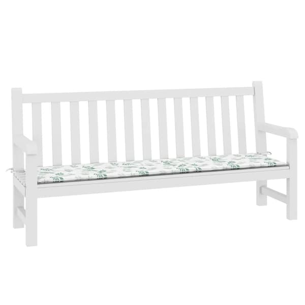 vidaXL hynde til havebænk 200x50x3 cm stof bladmønster