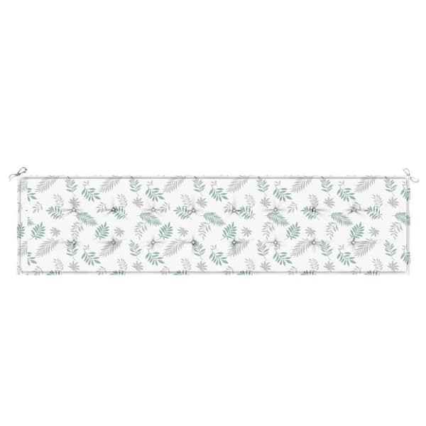vidaXL hynde til havebænk 200x50x3 cm stof bladmønster