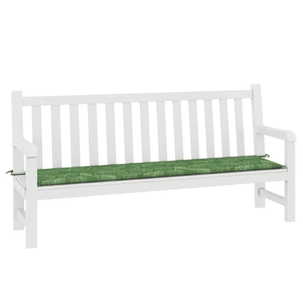 vidaXL hynde til havebænk 200x50x3 cm stof bladmønster