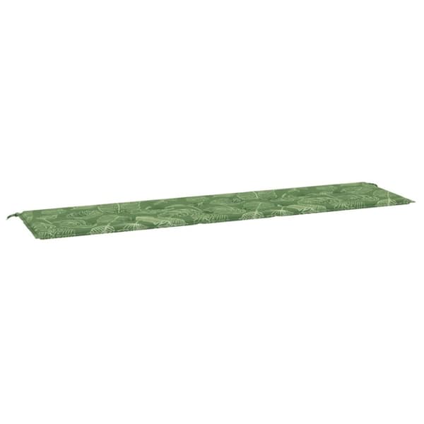 vidaXL hynde til havebænk 200x50x3 cm stof bladmønster