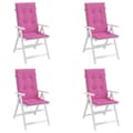 Miniatyrbillede 3 af 9: vidaXL stolehynder med høj ryg 4 stk. stof pink