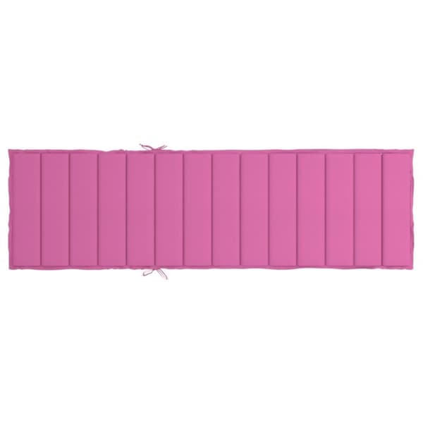 vidaXL Solsängsdyna rosa oxfordtyg