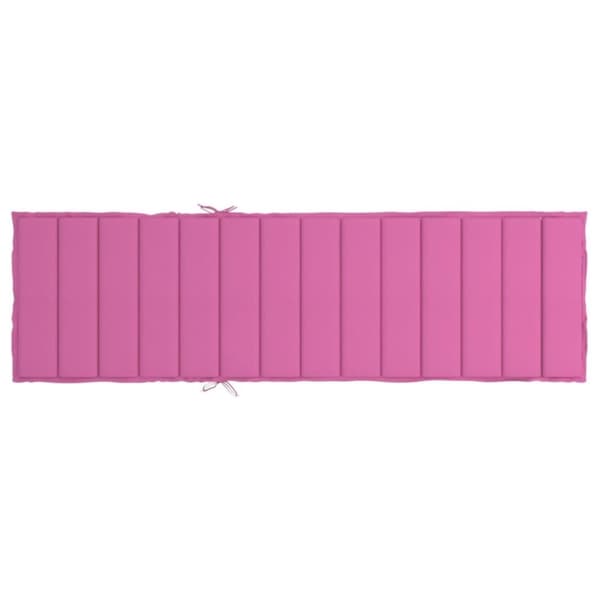 vidaXL Solsängsdyna rosa oxfordtyg