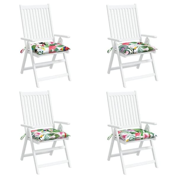 vidaXL Stolsdynor 4 st flerfärgade 40x40x7 cm tyg