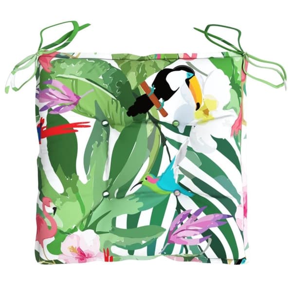 vidaXL Stolsdynor 4 st flerfärgade 40x40x7 cm tyg