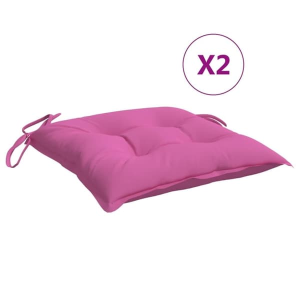 vidaXL Stolsdynor 2 st rosa 50x50x7 cm oxfordtyg