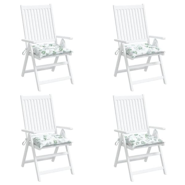 vidaXL Stolsdynor 4 st bladmönster 50x50x7 cm oxfordtyg