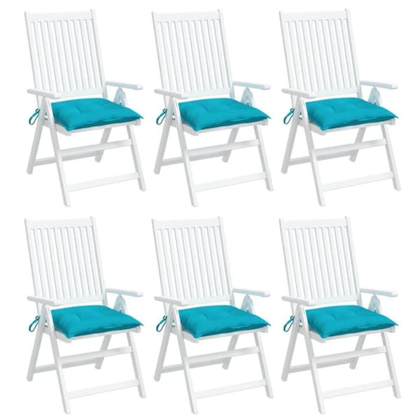 vidaXL Stolsdynor 6 st turkos 50x50x7 cm oxfordtyg