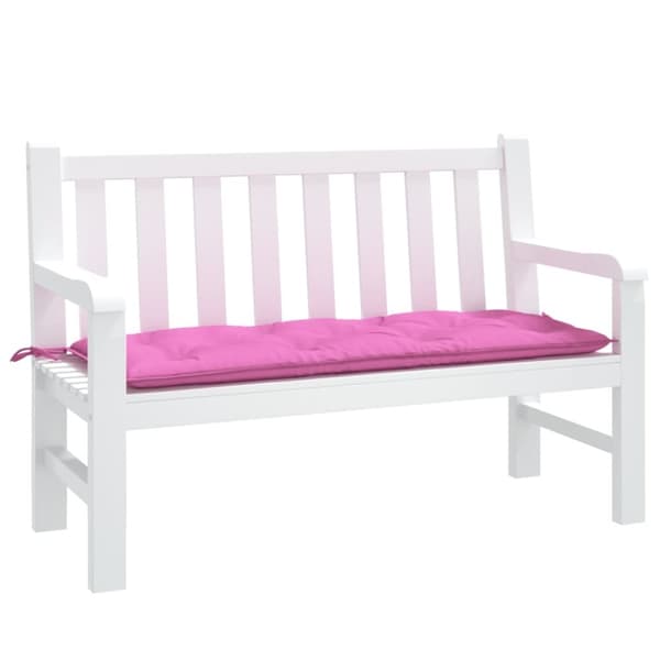 vidaXL Bänkdyna rosa 120x50x7 cm tyg