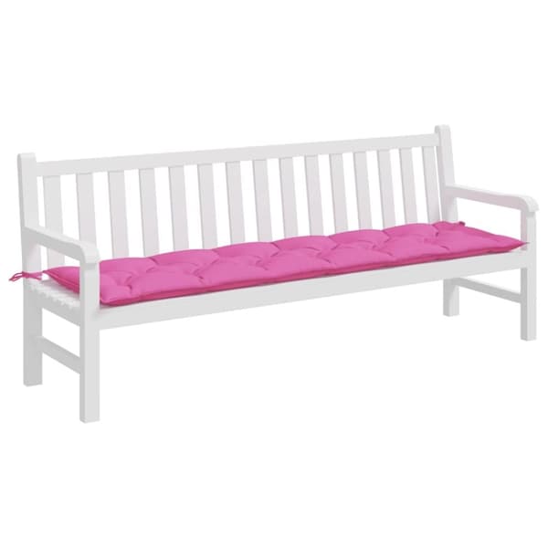 vidaXL Bänkdyna rosa 200x50x7 cm tyg