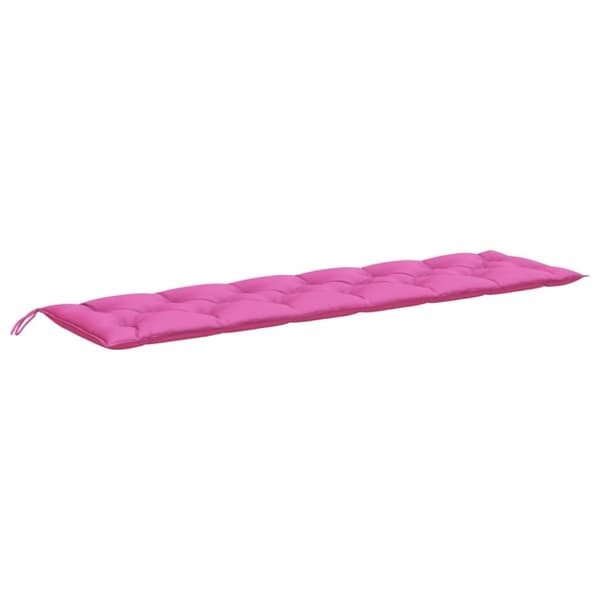 vidaXL Bänkdyna rosa 200x50x7 cm tyg