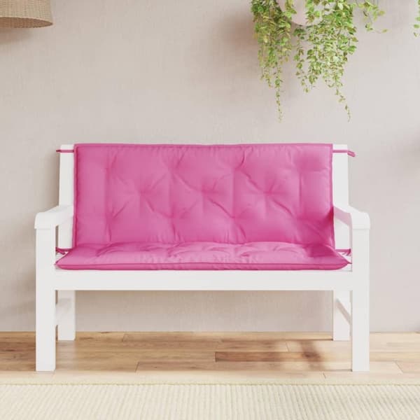 vidaXL Bänkdynor 2 st rosa 120x50x7 cm tyg