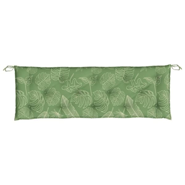 vidaXL Bänkdynor 2 st bladmönster 150x50x7 cm tyg