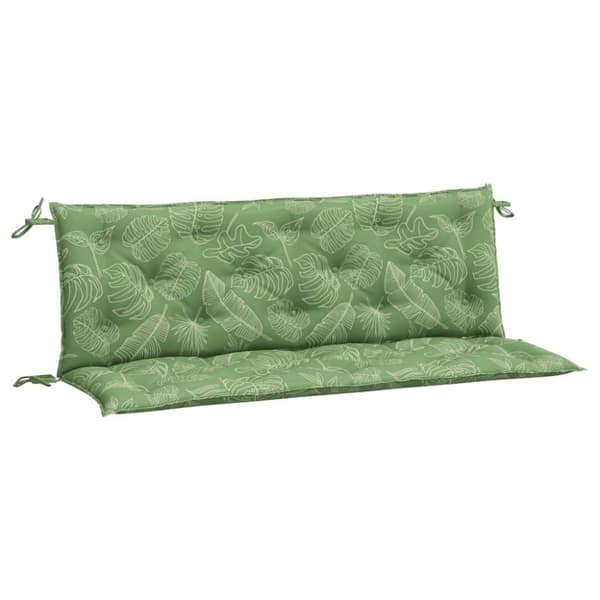 vidaXL Bänkdynor 2 st bladmönster 150x50x7 cm tyg