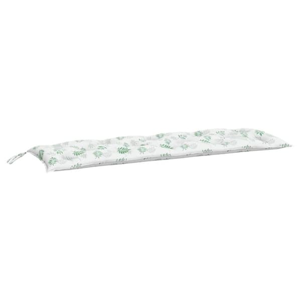 vidaXL Bänkdynor 2 st bladmönster 150x50x7 cm tyg