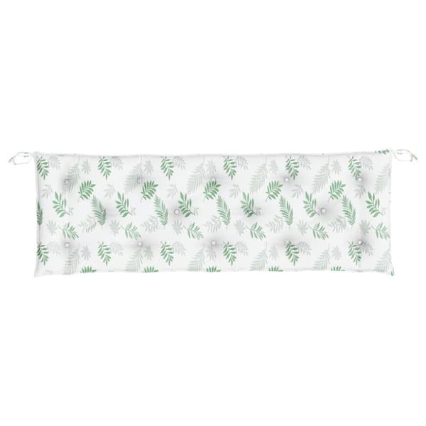 vidaXL Bänkdynor 2 st bladmönster 150x50x7 cm tyg