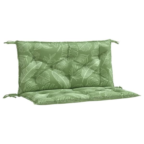 vidaXL Bänkdynor 2 st bladmönster 100x50x7 cm tyg