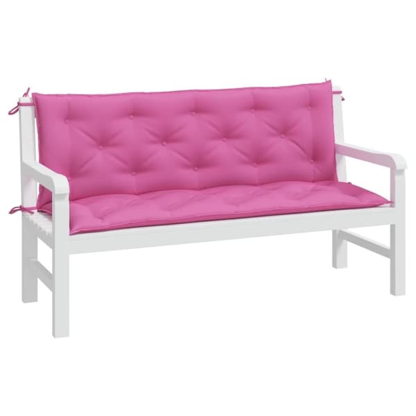 vidaXL Bänkdynor 2 st rosa 150x50x7 cm tyg