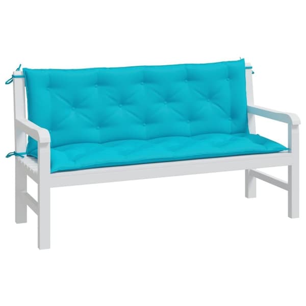 vidaXL Bänkdynor 2 st turkos 150x50x7 cm tyg