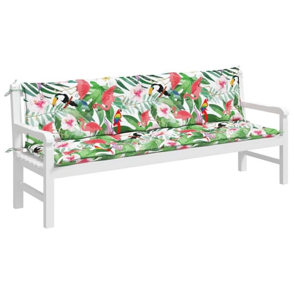 vidaXL Bänkdynor 2 st flerfärgad 200x50x7 cm tyg